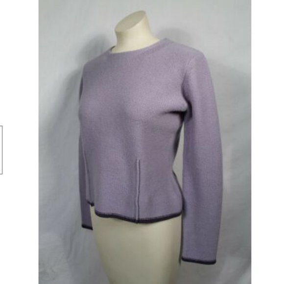 Eddie Bauer Lilac Purple Lambswool Sweater Small - Picture 3 of 5